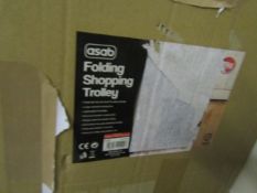 2x Asab Folding Shopping Trolley, Unchecked & Boxed.