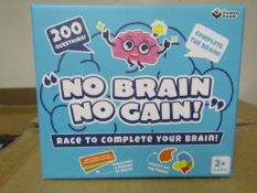 5x Gamers Room " No Brain No Gain! " 200-Question Games - New & Boxed.