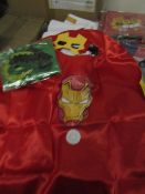 13x Childrens Iron Man & Hulk Cape & Mask Set - All New & Packaged.