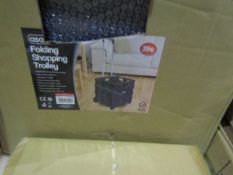 Asab Folding Shopping Trolly, Black With 35KG Capacity - Unchecked & Boxed.