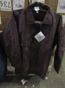 Teflon Fabric Protector Rain Coat With Inner Fleece, Size 18, Dark Brown, Unworn & Packaged.