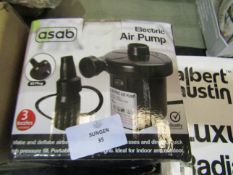 Asab Electric Air Pump With 3 Nozzles - Unchecked & Boxed.