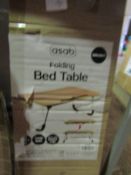 Asab Foldable Bed Table, Walnut - Unchecked & Boxed.