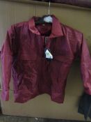 Teflon Fabric Protector Rain Coat With Inner Fleece, Size 20, Red, Unworn & Packaged.