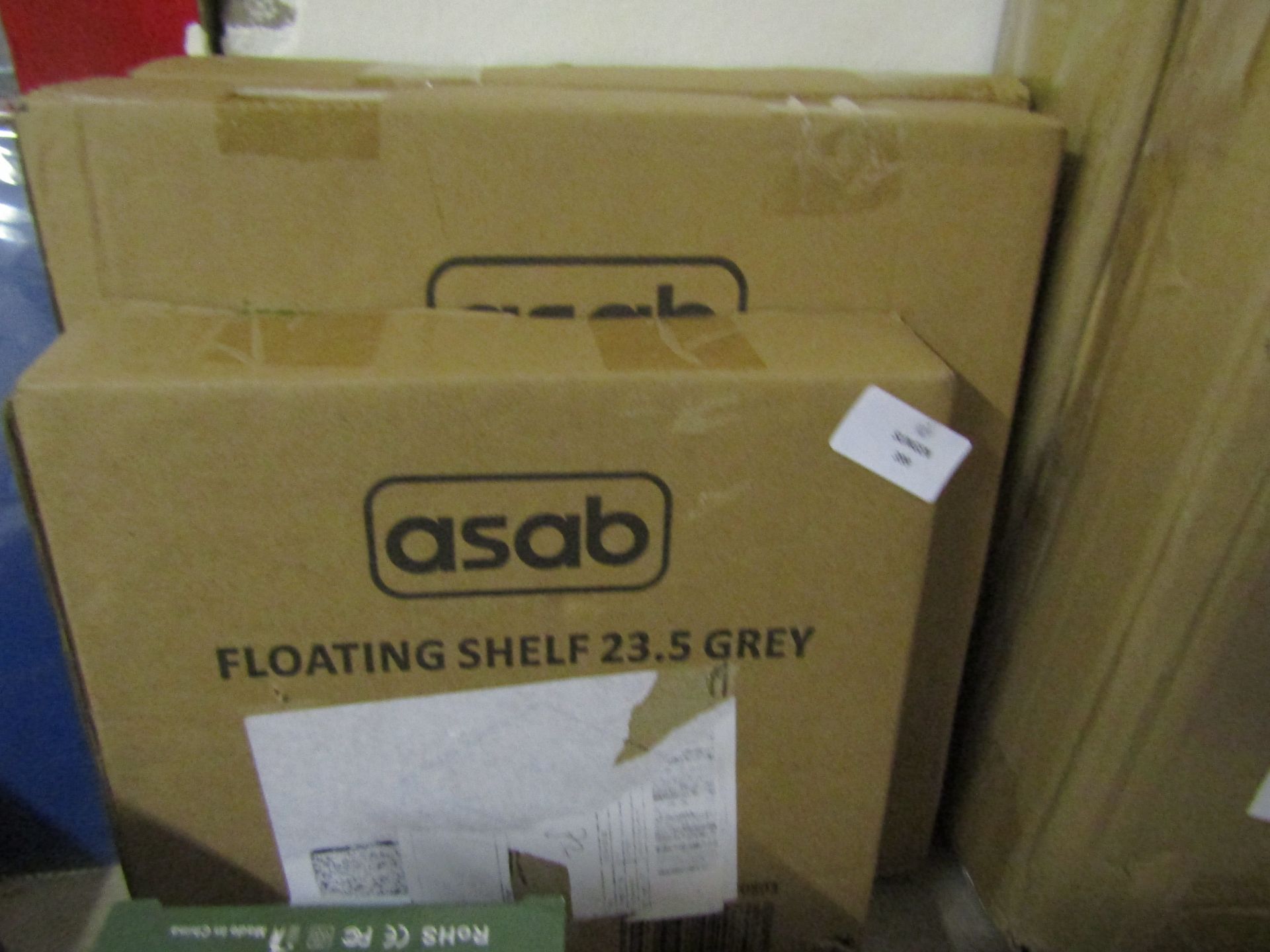 3x Asab Floating Shelves, Unchecked & Boxed.