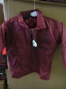 Teflon Fabric Protector Rain Coat With Inner Fleece, Size 12, Red, Unworn & Packaged.