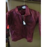 Teflon Fabric Protector Rain Coat With Inner Fleece, Size 12, Red, Unworn & Packaged.