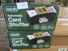 2x Asab Automatic Card Shuffler, Battery Operated - Both Unchecked & Boxed.