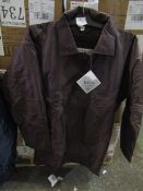 Teflon Fabric Protector Rain Coat With Inner Fleece, Size 18, Dark Brown, Unworn & Packaged.