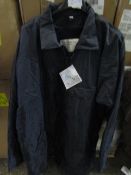 Teflon Fabric Protector Rain Coat With Inner Fleece, Size 14, Navy, Unworn & Packaged.