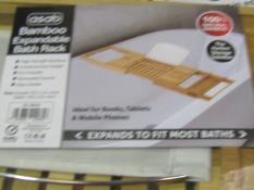 Asab Bamboo Expandable Bath Rack - Unchecked & Boxed.