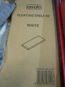 Asab Floating Shelf 60-White, Unchecked & Boxed.