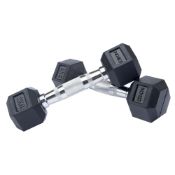 DKN 7 kg Rubber Hex Dumbbell - Set of 2 RRP 45