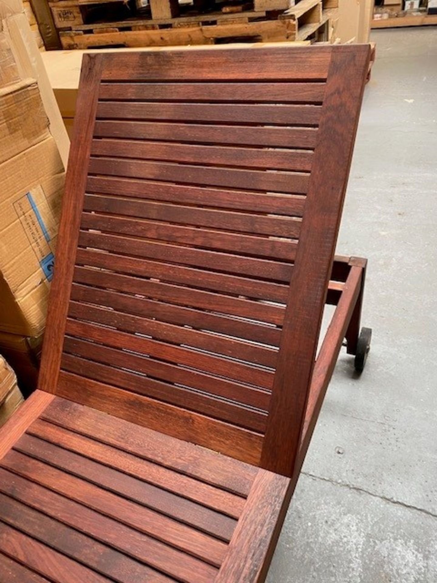 Pacific Kwila By Suncoast Sitra Indonisian Solid Teak Urban Sun Lounger New & Boxed However Box - Image 2 of 3