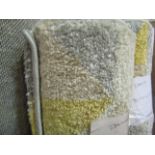 Handcarved D040 Geo Squares Rug In Grey/Ochre 40X60Cm RRP 05