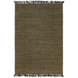 Jute Pattern D040 Rug Jute Herringbone Green Rectangle 160X230cm RRP 149