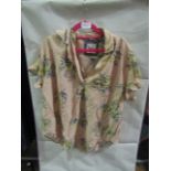 Jacks Girlfriend New York Ladies Blouse Floral Pink, Size: L - Good Condition.