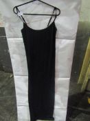 PrettyLittleThing Shape Black Stretch Seamless Strappy Maxi Dress, Size: XS - Good Condition With