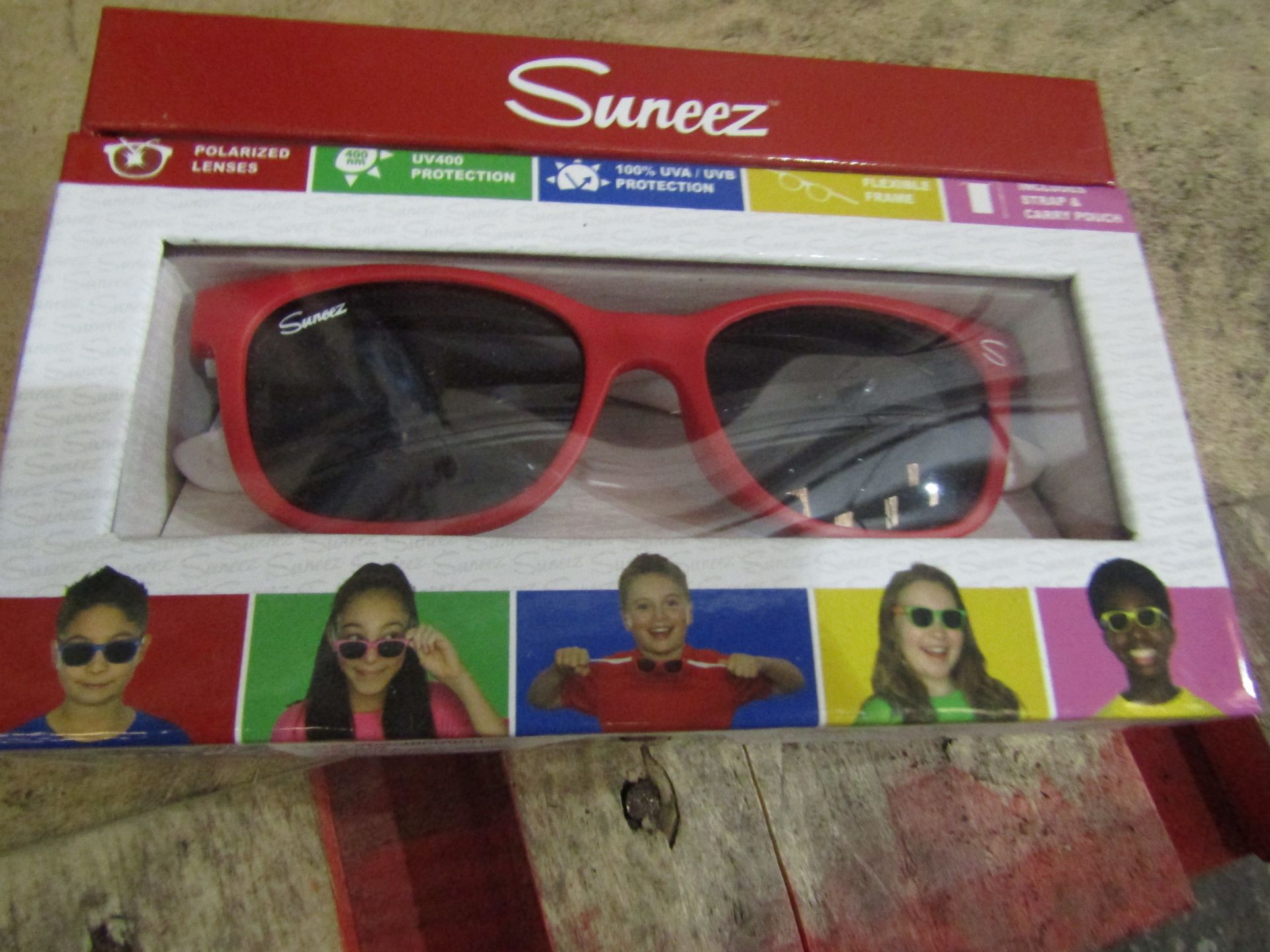 2x Suneez - Children's Red Sunglasses - New & Boxed.