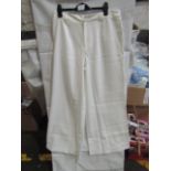 2x PrettyLittleThing Tall White Wide Leg Dad Trousers, Size: 14 - Unused & Packaged.