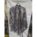 PrettyLittleThing Monochrome Snake Wrap Shirt, Size: 10 - Good Condition With Tag.