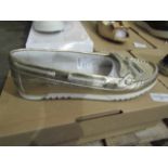 JD Williams Heavenly Soles Ladies Champagne Loafers, Size: 7/40 - Unused & Boxed.