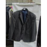 M&S Mens Grey Tailored Fit Performance Suit Jacket, Size: Chest 46" Long - Good Condition.