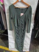 Missguided Plus Slinky Ruched Midi Dress, Size: 18 - Good Condition.