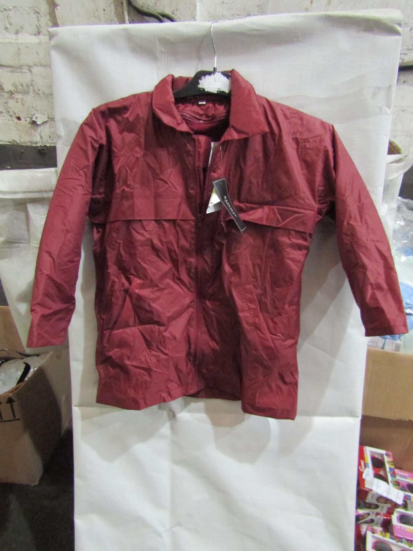 Rainmac Ladies Burgandy Rain Coat With Detachable Lined Fleece, Size: 14 - Unused & Packaged.