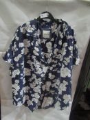 Jacks Girlfriend New York Ladies Blouse Floral Blue, Size: L - Good Condition.