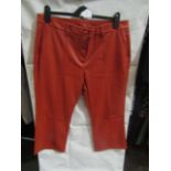 Ladies Orange Leather Bottoms, Size: 18p - Good Condition.