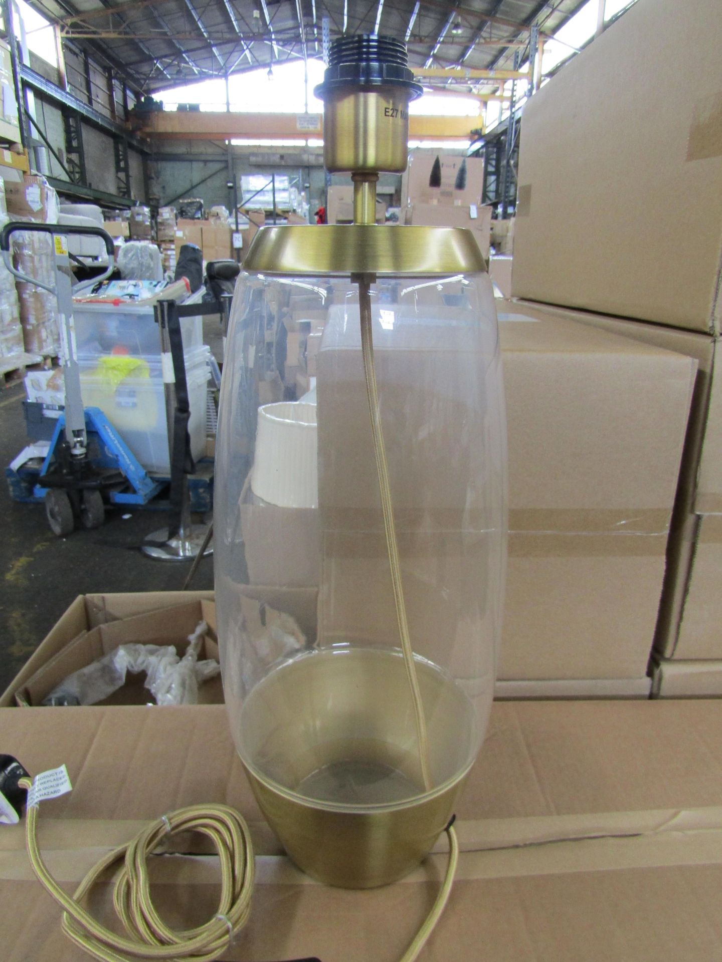 Chelsom Stockholm Brass Table Lamp, Model: SK/26/BN - Unused & Boxed.