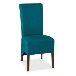 Bentley Designs Nina Walnut Teal Fabric Wing Back Dining Chair RRP 293About the Product(s)Bentley