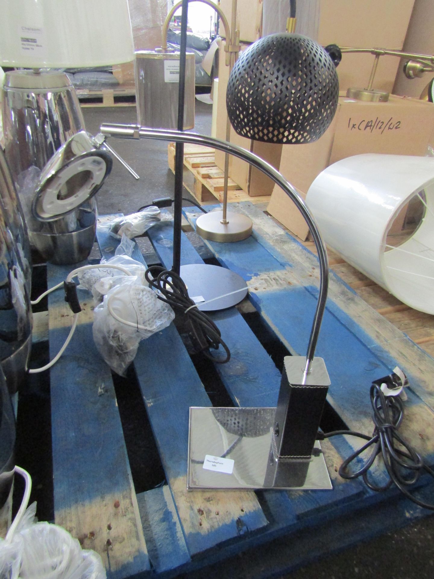 Chelsom - Chrome LED Table Lamp - See Image For Design - Good Condition.
