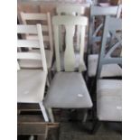 Oak Furnitureland Brindle Painted Chair with Dappled Silver Fabric Seat (Pair) RRP 380About the