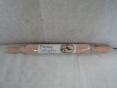 2x Fig&Olive - Wooden Rolling Pin- New & Packaged.