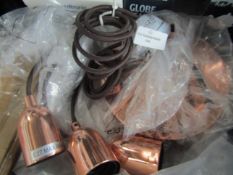 Copper 3-Way Pendent Ceiling Light - Look In Good Condition & Non Original Packaging.