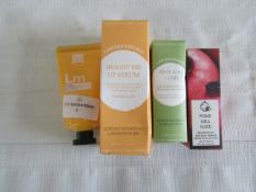 4-Item Mixed Cosmetic Lot Featuring : 1x London Botanical - Bright Me Up Serum 30ml. 1x Dr.