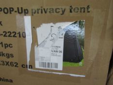 Asab - Black Pop-Up Privacy Tent - Boxed.