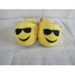 Sunglasses Emoji Slippers ( One Size Fits Most ) - Packaged.