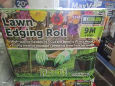 2x MyGarden - Flexible Lawn Edging Roll 9M x 10cm - Boxed.