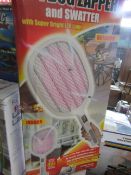Pest Guard - USB Rechargeable 2-in-1 Bug Zapper & Swatter - Boxed.