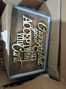 " Change What You Can Accept What You Cant " Wooden Wall Signs - New & Boxed.