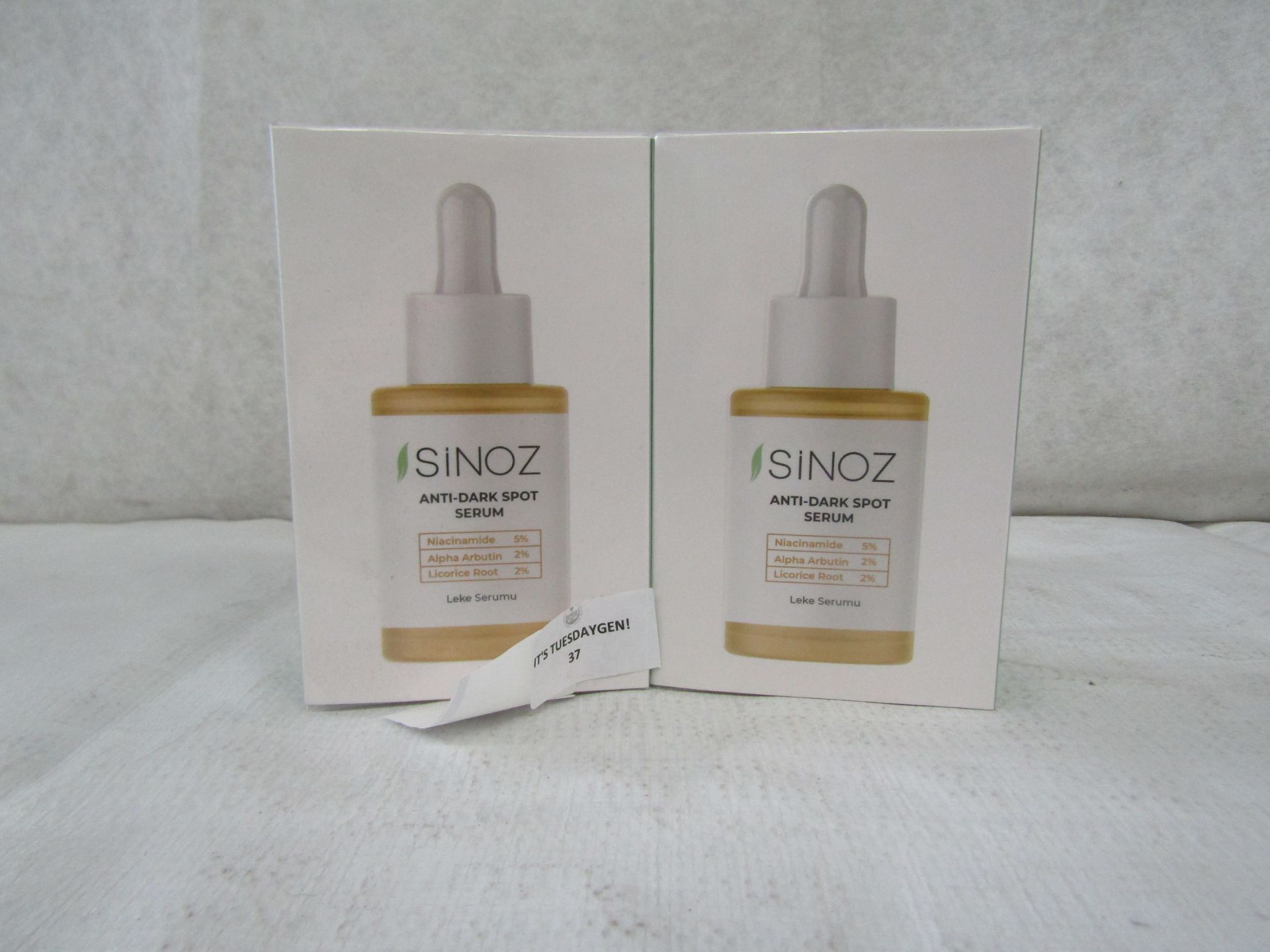 2x Sinoz - Anti-Dark Spot Serum 30ml - New & Sealed.