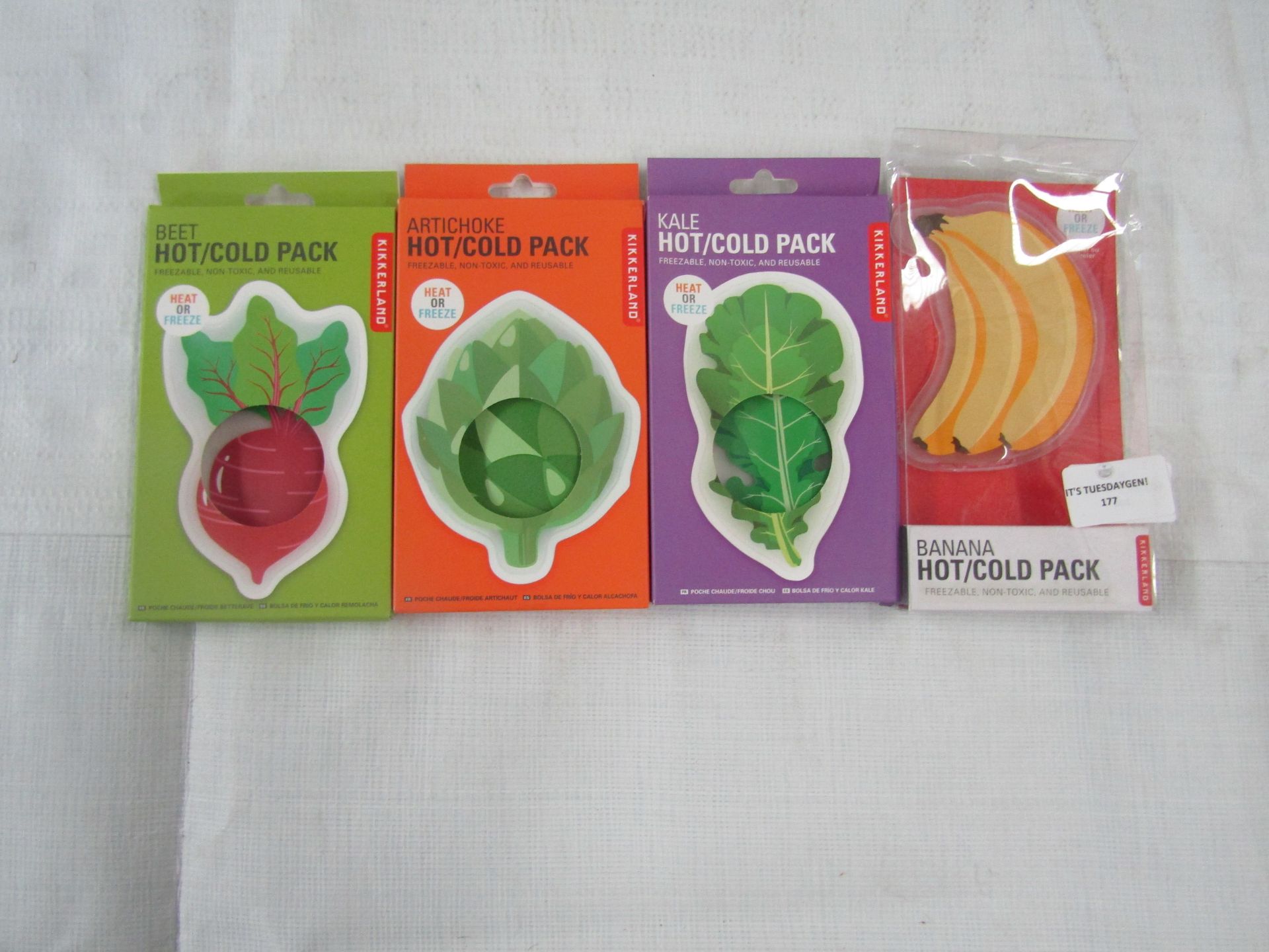 4x Various Fruit/Veg Hot/Cold Packs - All Packaged.