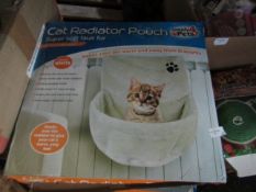 4x Simply4Pets - Super Soft Faux Fur Cat Radiator Bed Pouch - Unchecked & Boxed.