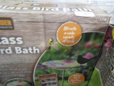 MyGarden - Glass Bird Bath - Unchecked & Boxed.