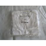 2x Croft & Barrow - White Stretch V-Neck T-Shirt - Size Small - Unused & Packaged.