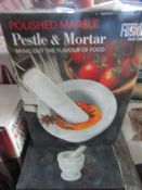 Fusion - Polished Marble Pestle Mortar - Unchecked & Boxed.