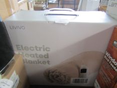 Livino - Electric Heated Blanket / 130x160cm - Untested & Boxed.